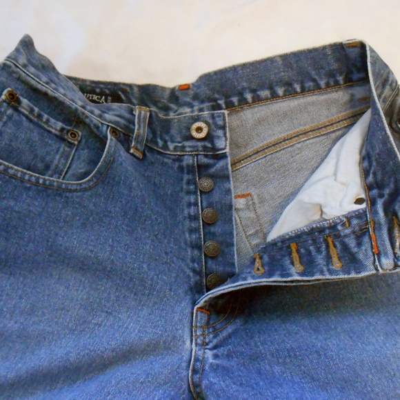 Nautica Marine Denim Button Front Blue Jeans - Picture 6 of 7